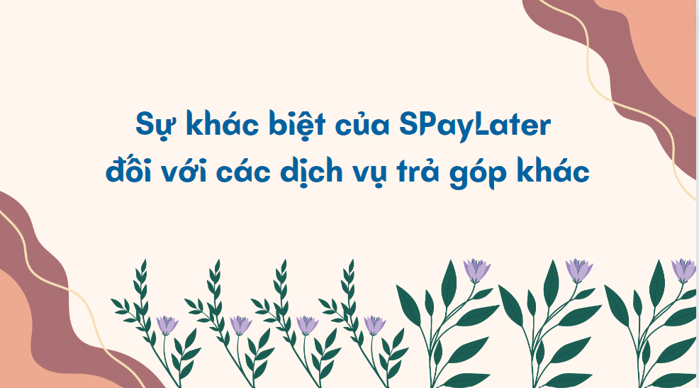 Sự khác biệt của SPayLater đối với các dịch vụ trả góp khác